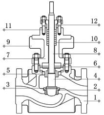 电动保温调节阀 (单座式结构图)