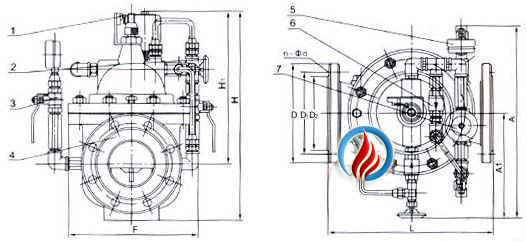 700X水泵控制阀 外形结构图